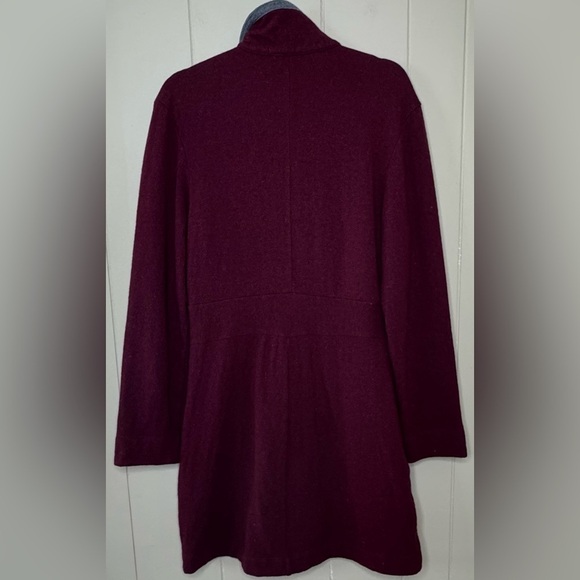 Horny Toad Wool Blend Monterossa Long Car Sweater Coat Womens Size Large - Picture 2 of 11